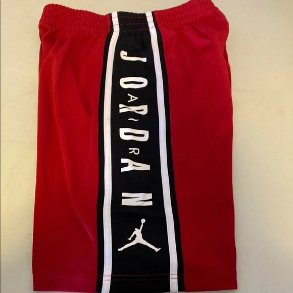 Kids Jordan Red Athletic Shorts - Picture 3 of 3